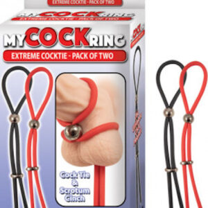 My Cockring Extreme Cocktie-Pack of Two - Black/ Red