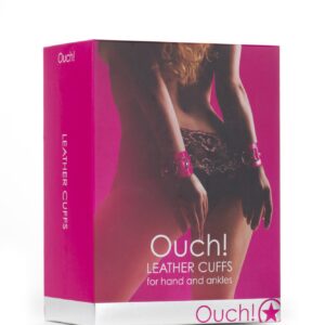 Leather Cuffs for Hands and Ankles - Pink