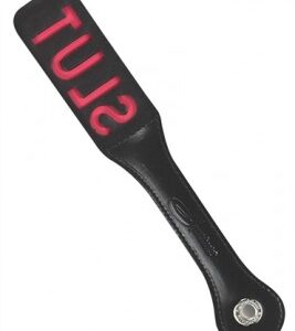 12 Inch Leather Impression Paddle - Slut