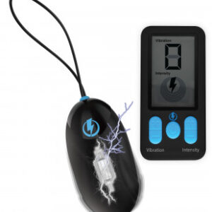 E-Stim Pro Silicone Vibrating Egg With Remote Control - Black